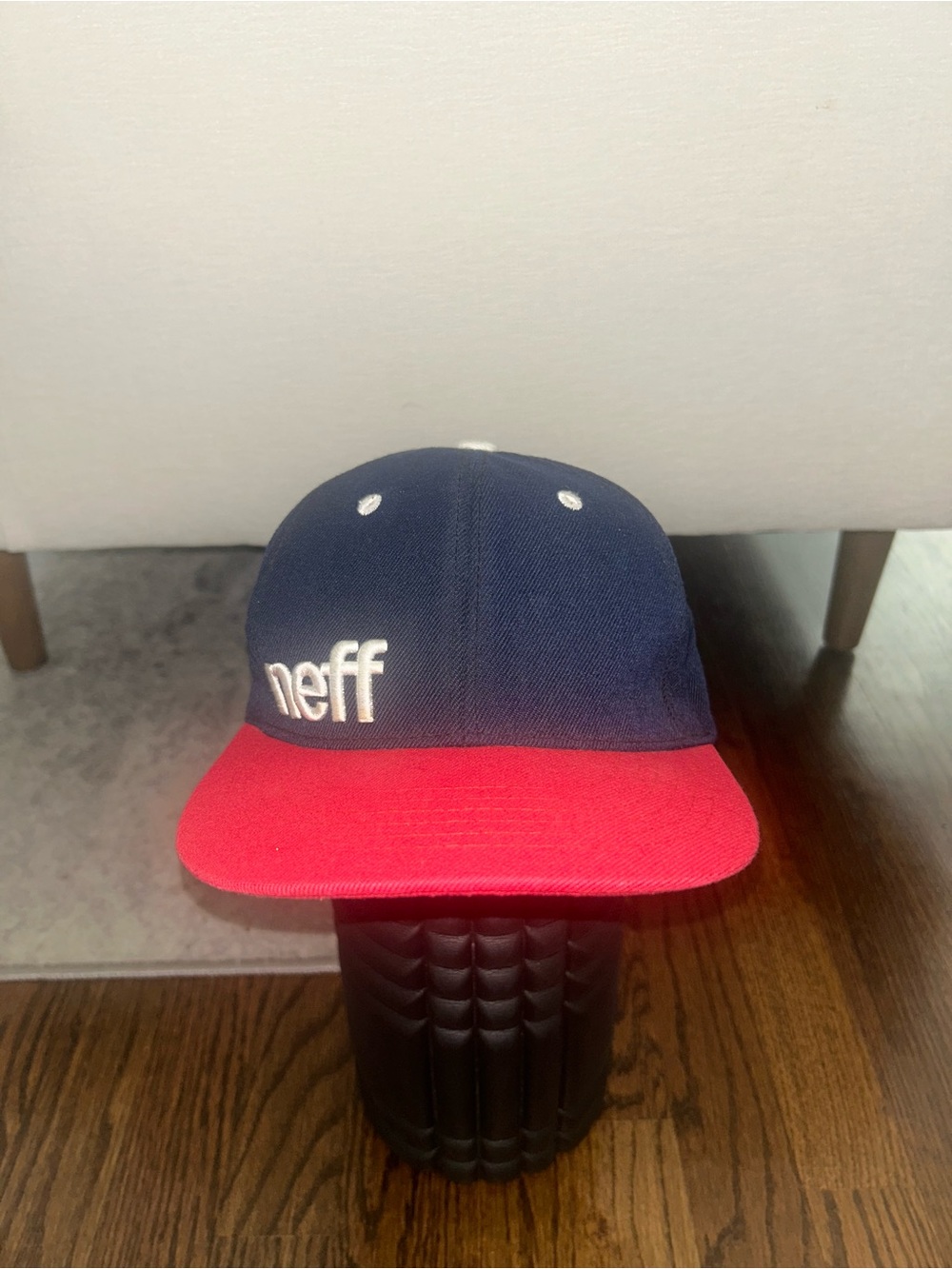 Discontinued Neff Headwear Snackback Hat Black Red Visor Y2K Skate Vintage Cap